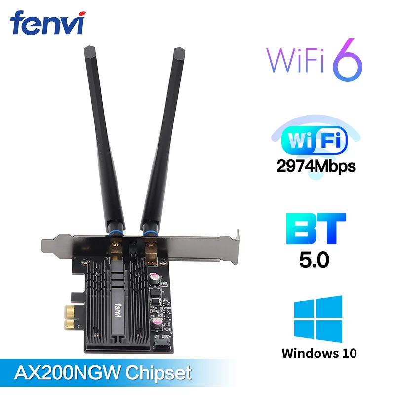 Dual Band 3000 Мбит/с Intel AX200 PCI E WiFi карта адаптер Bluetooth 5 0 802.11ax/ac 2 4 г/с) Wi Fi ГГц Настольный 6
