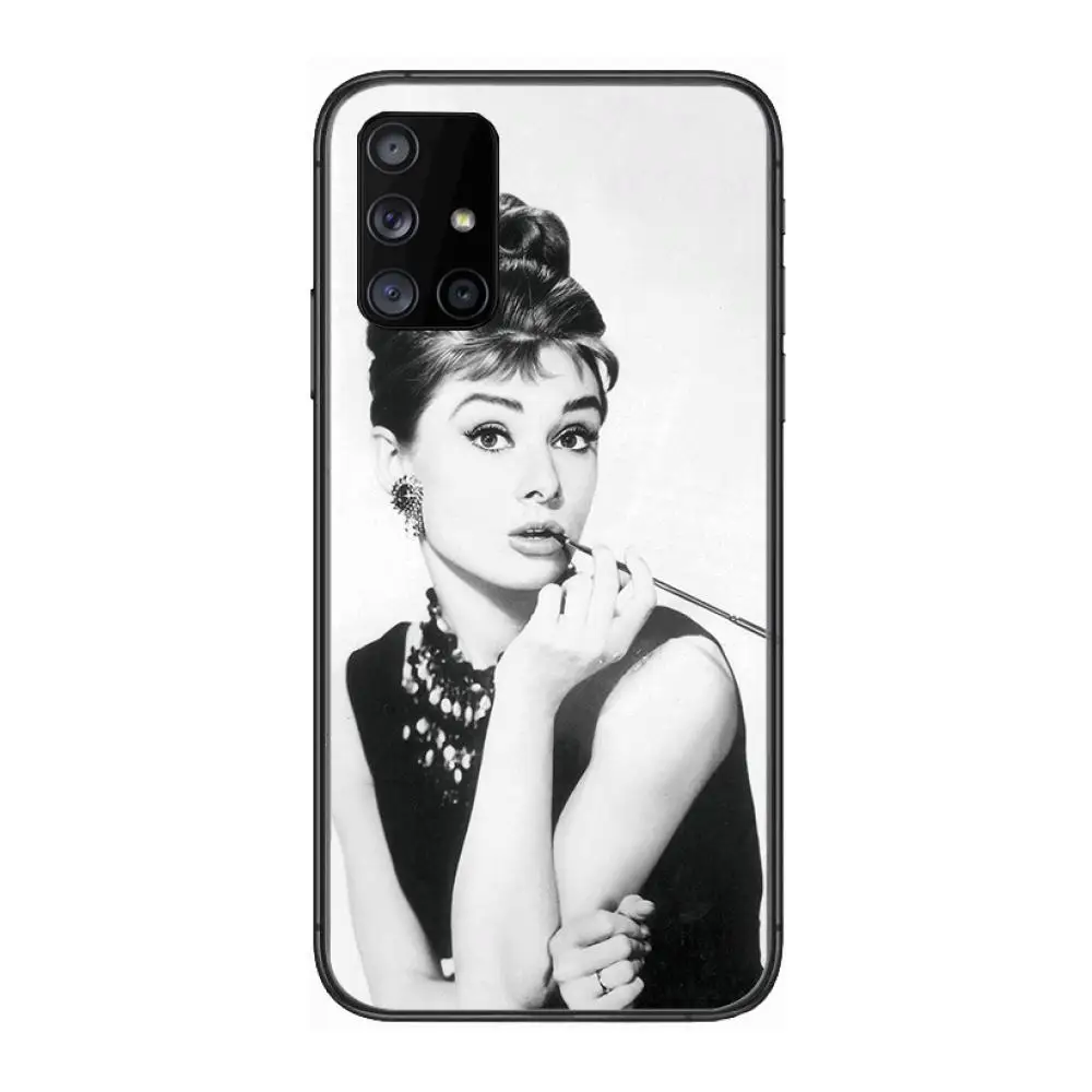 

Famous Elegant Audrey Hepburn Phone Case Hull For Samsung Galaxy A 90 50 51 20 71 70 40 30 10 80 E 5G S Black Shell Art Cell Co
