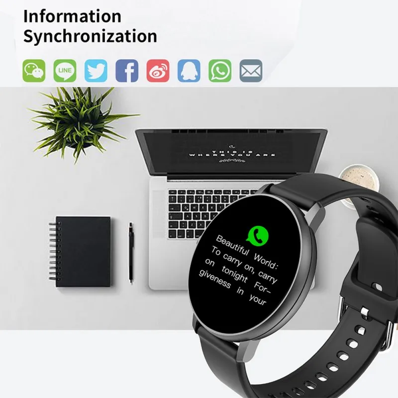 

P8 Smart Bracelet Wristband Touch 180 MAH Health Monitoring Information Push Smart Reminder Step Counting Watch Time