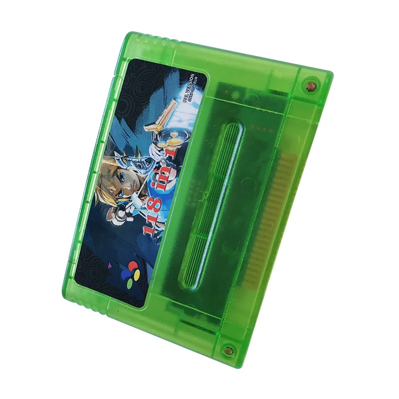 

118 in 1 Video Game for Snes PAL Version Super famicom (12 games battery Save) EUR