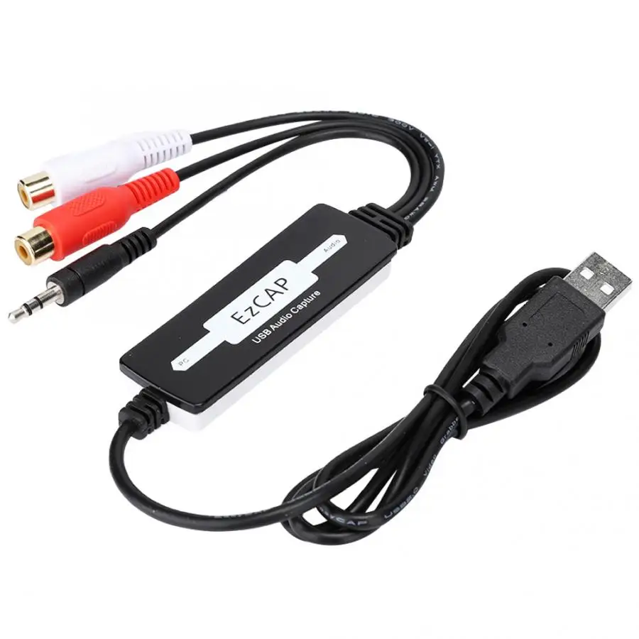 USB карта захвата звука Высококачественная стереокарта с 3 5 миллиметровым