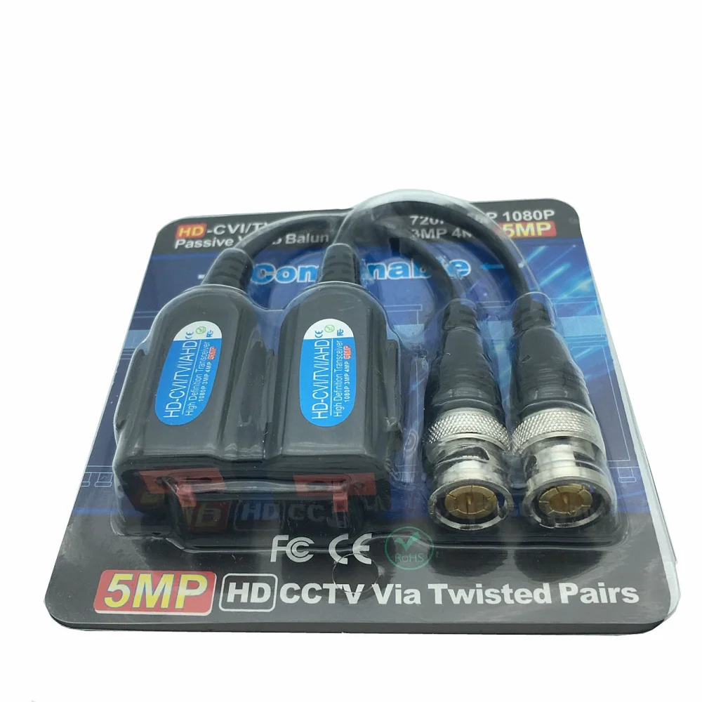 Пассивный видеопередатчик Balun 5MP CCTV через витые пары для 1080P TVI/CVI/TVI/AHD/960H DVR камера