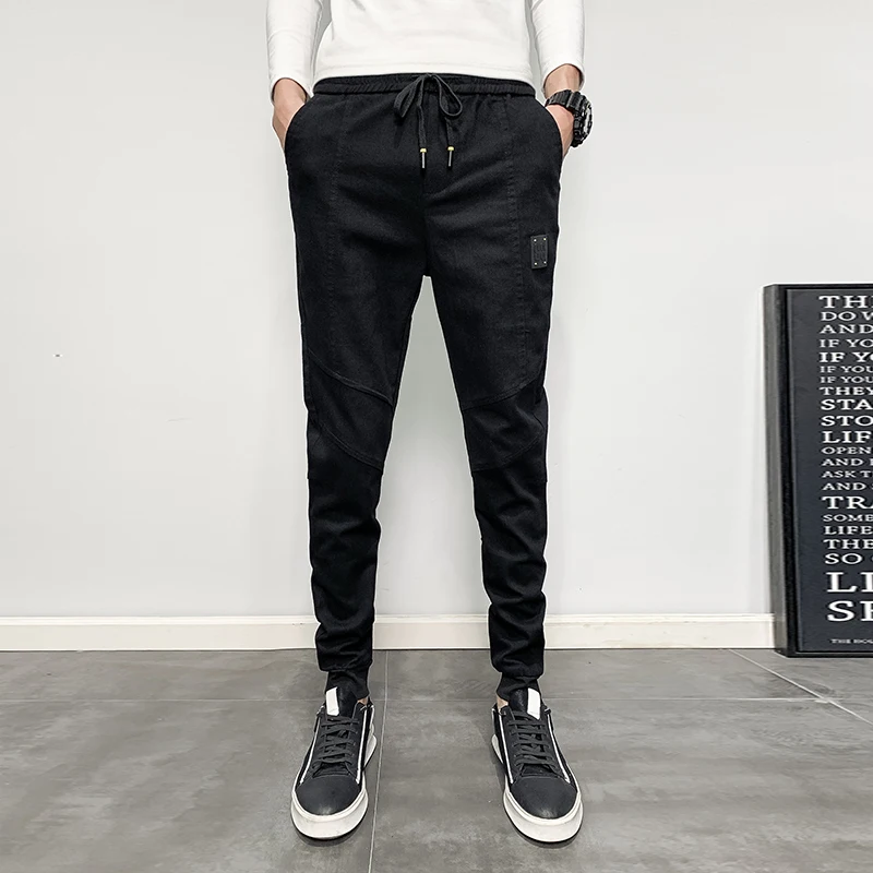 Летние мужские брюки модная мужская одежда 2020 длина по щиколотку Приталенные в