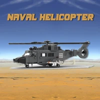 moc building blocks naval helicopter model plane educational toys children gift bricks diy assembly construction