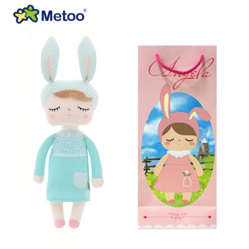 1382-2-8box В коробке Metoo Кукла Kawaii плюшевая мягкая плюшевая животные детские игрушки для девочек и мальчиков на день рождения Рождество Кролик Анжела - Цвет: 1382-2-8box