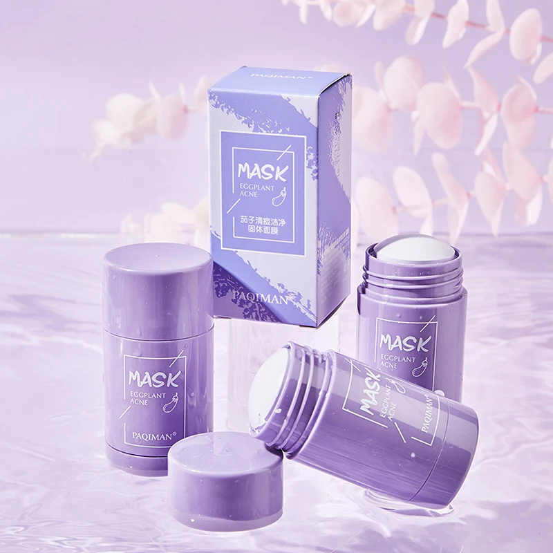 

Cleaning Green Stick Green Tea Stick Mask Purifying Clay Stick Mask Oil Control Anti-Acne Eggplant Skin Care Whitening Mask