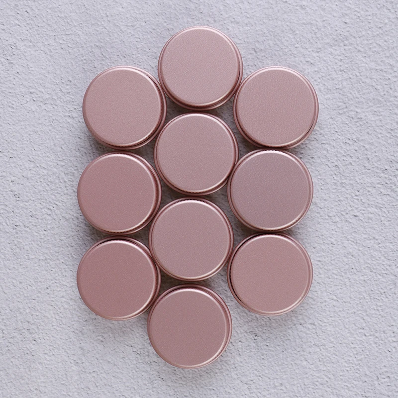 

10ps 10ML Eye Cream Hair Conditioner Tin Cosmetic Metal 10g Pink Empty Aluminum Pot Jars Cosmetic Containers With Lid