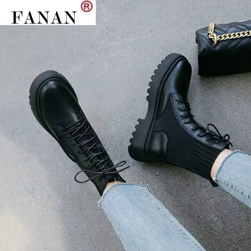 

Boots Women Genuine Leather Shoes For Winter Boots Shoes Woman Casual Autumn Genuine Leather Botas Mujer Female Ankle Boots