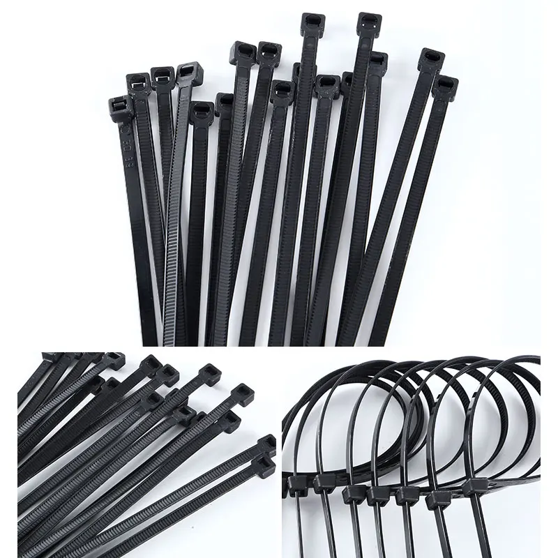 MENFLY 100 шт. нейлоновые кабельные стяжки для улицы черный самоблокирующийся