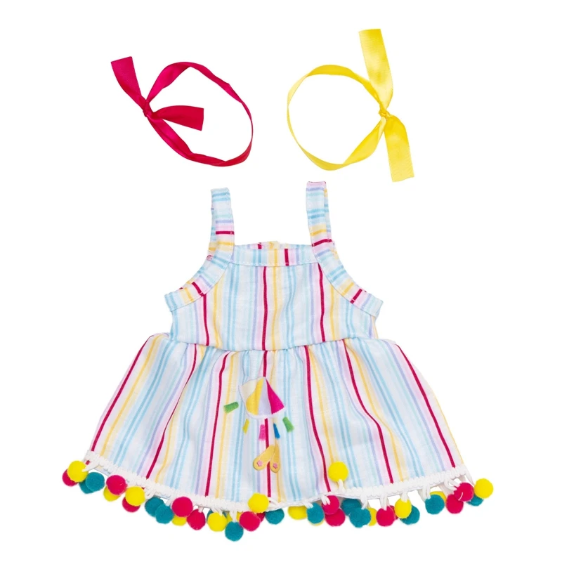 

D&B new born baby clothes 12 inches 30cm dress suit bohemian style for black dolls accessories holiday gifts