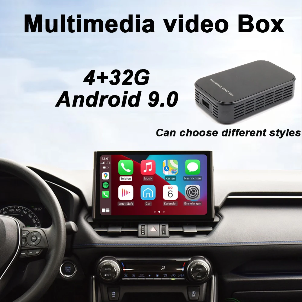 

Беспроводная Автомагнитола для Nissan, Toyota, VW, BMW, Android 9, 4 + 32 ГБ, установка через приложение Type-C, мультимедийная видеоприставка, подключи и работ...