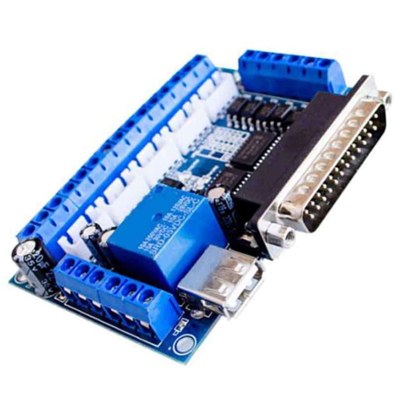 CNC 5-осевой шаговый двигатель драйвер интерфейсная плата с USB кабелем оптомуфта