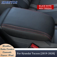 car armrest cover saver armrest cover fit for hyundai tucson 2019 2020 central console armrest box black with black stitches