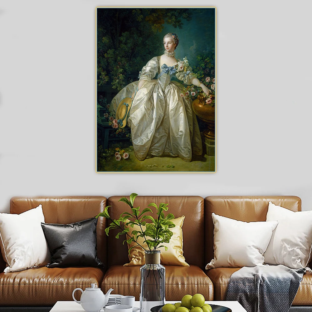 

Citon Francois Boucher Madame Bergeret Canvas Холст Картина маслом художественное оформление постер картина настенный Декор Фон домашнее украшение