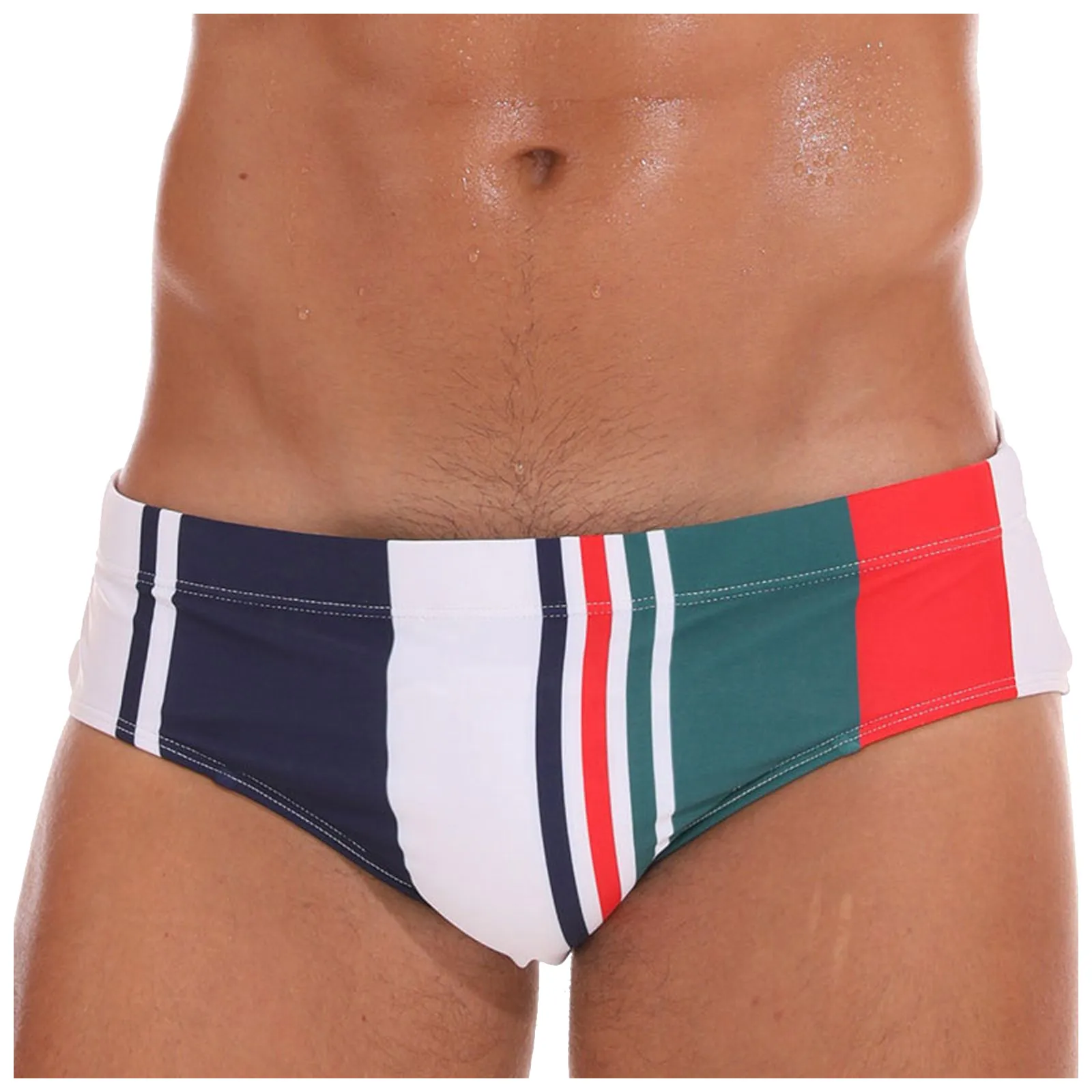 

Для мужчин Плавание шорты с низкой талией Плавание трусы Для мужчин полосатые шорты с принтом дышащее сексуальное нижнее белье, мужские тру...