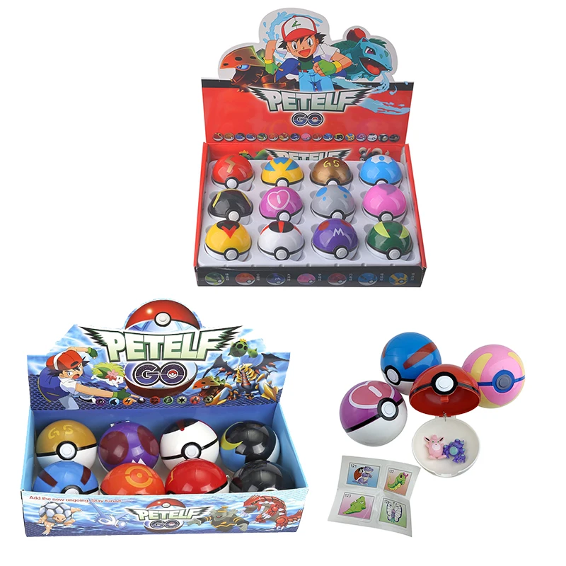 

TAKARA TOMY 12/8Pcs Pokemon Pokeball Set poke big master Ball plus Original Pokémon figure Pikachu Toys Children's Birthday Gift