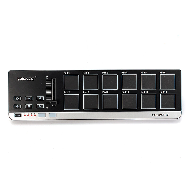 

Worlde EasyPad 12 Portable Mini USB MIDI Controller Drum Pad Professional Keyboard Controller Electric Instrument with USB Cable