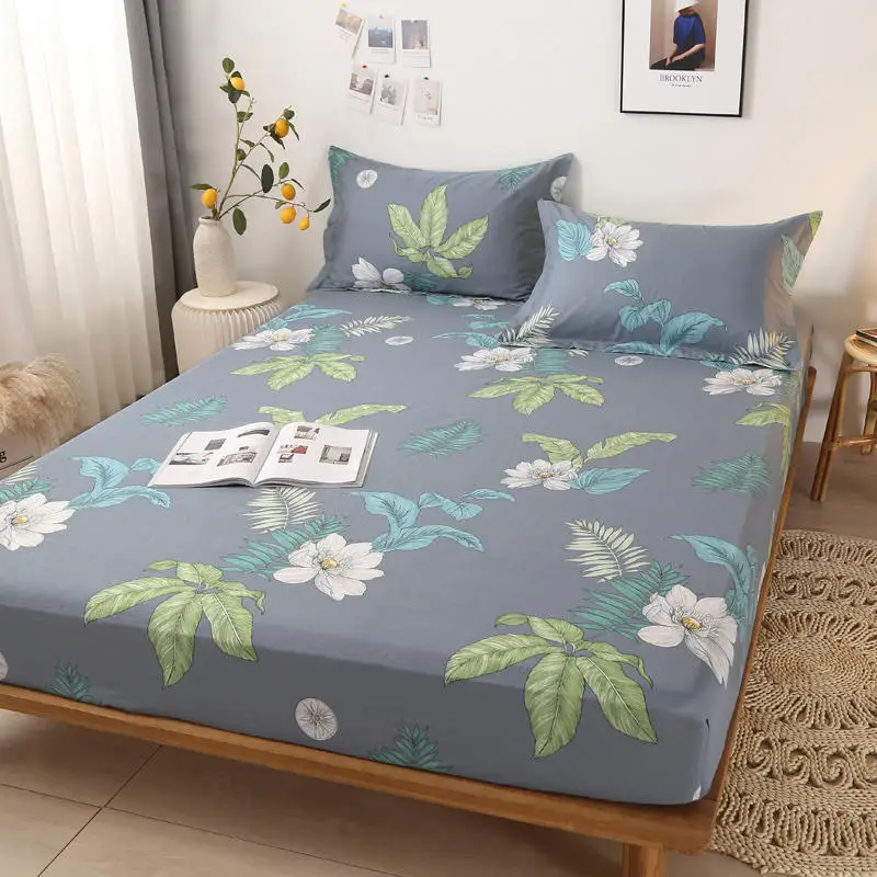 1 шт. хлопковая натяжная простыня с растительным узором постельное белье lencol cama