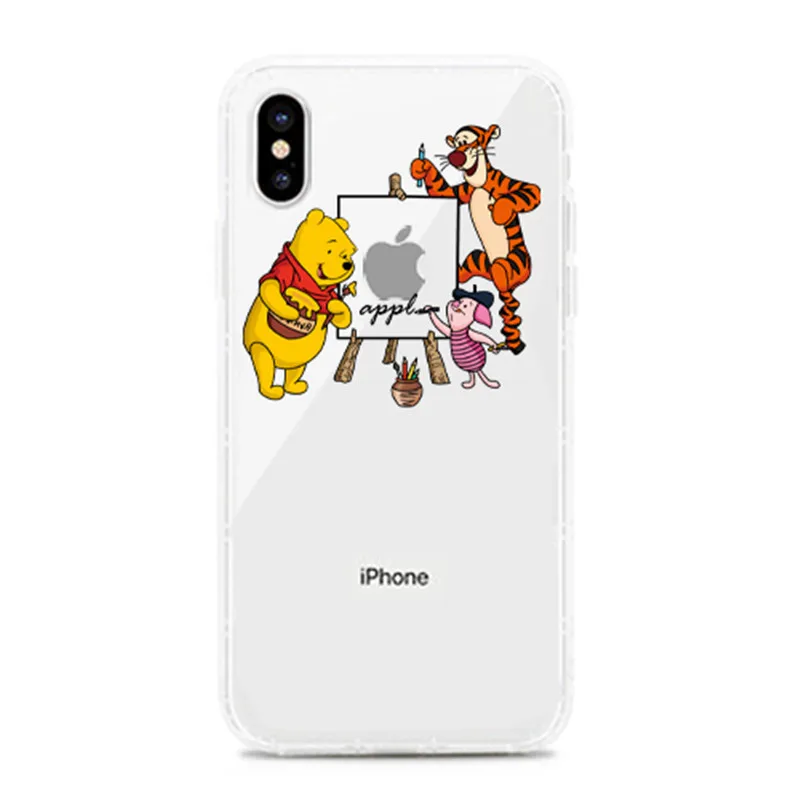 Милый чехол для телефона с изображением Винни Тигра для iphone 6, 6s, 7, 8 plus, 11 Pro, X, XS, Max, Xr, аниме, комиксы, прозрачный мягкий силиконовый чехол - Цвет: 2