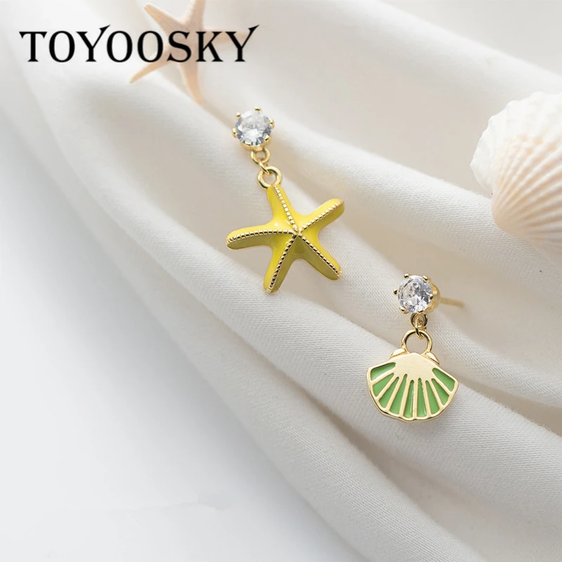 Женские асимметричные серьги-капельки из стерлингового серебра 925 пробы с