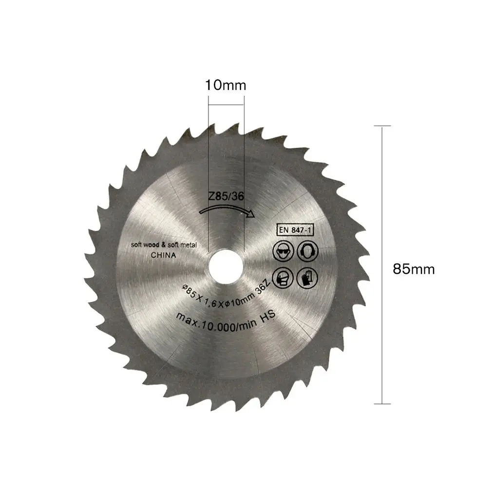 36 Teeth TCT Circular Saw Blade Wheel Discs Alloy Woodworking Multifunctional For Wood Metal Cutting 85x10MM | Инструменты