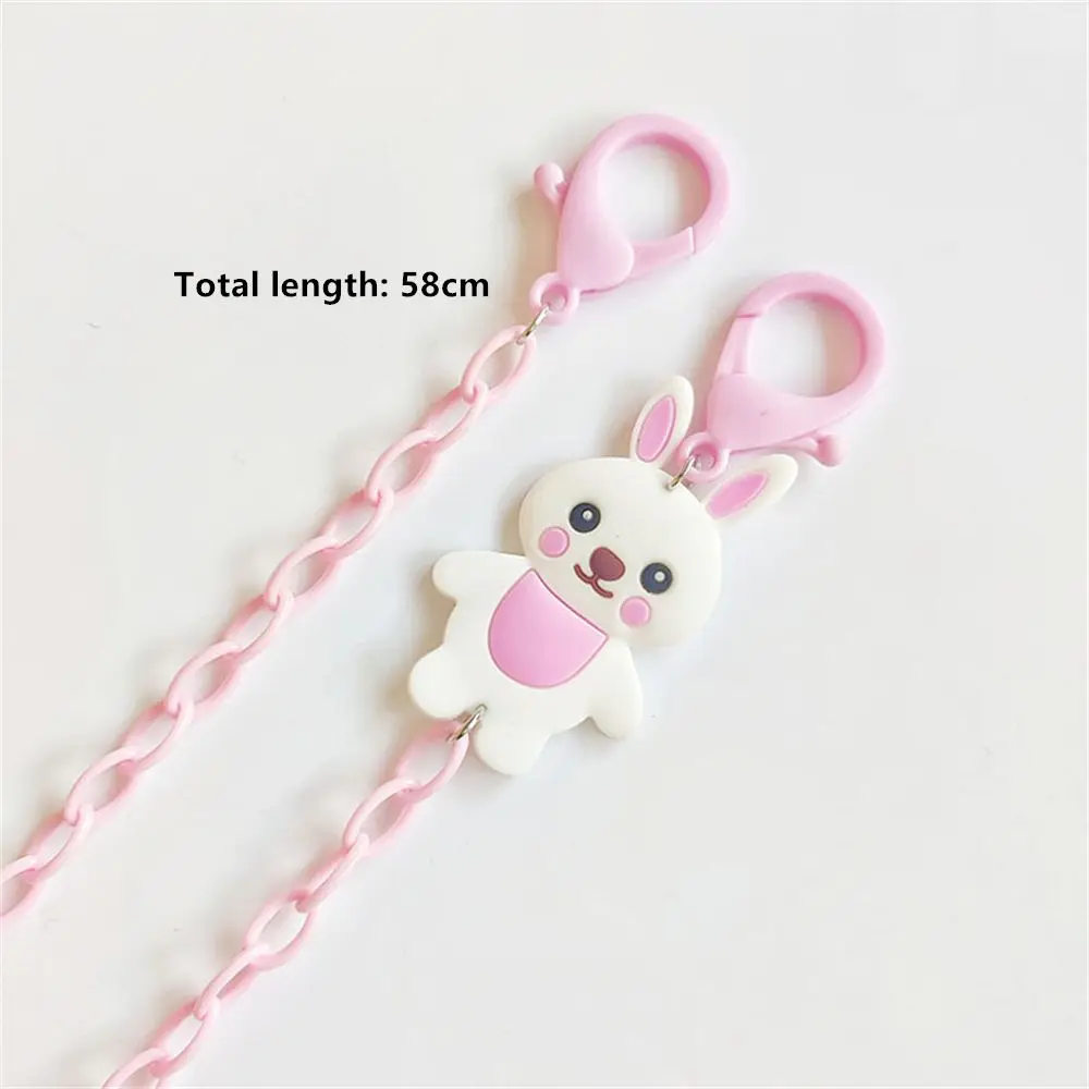 Милый мультяшный животный Панда Кролик маска очки цепочка акриловая подвеска