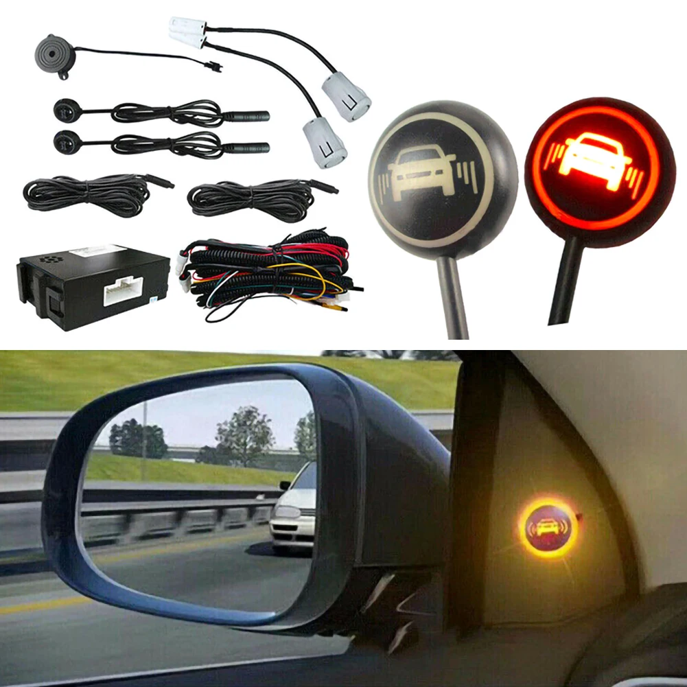 

Car Blind Spot Monitoring System Ultrasonic Sensor Distance Assist Lane Changing Tool Blind Spot Mirror Radar Detection System