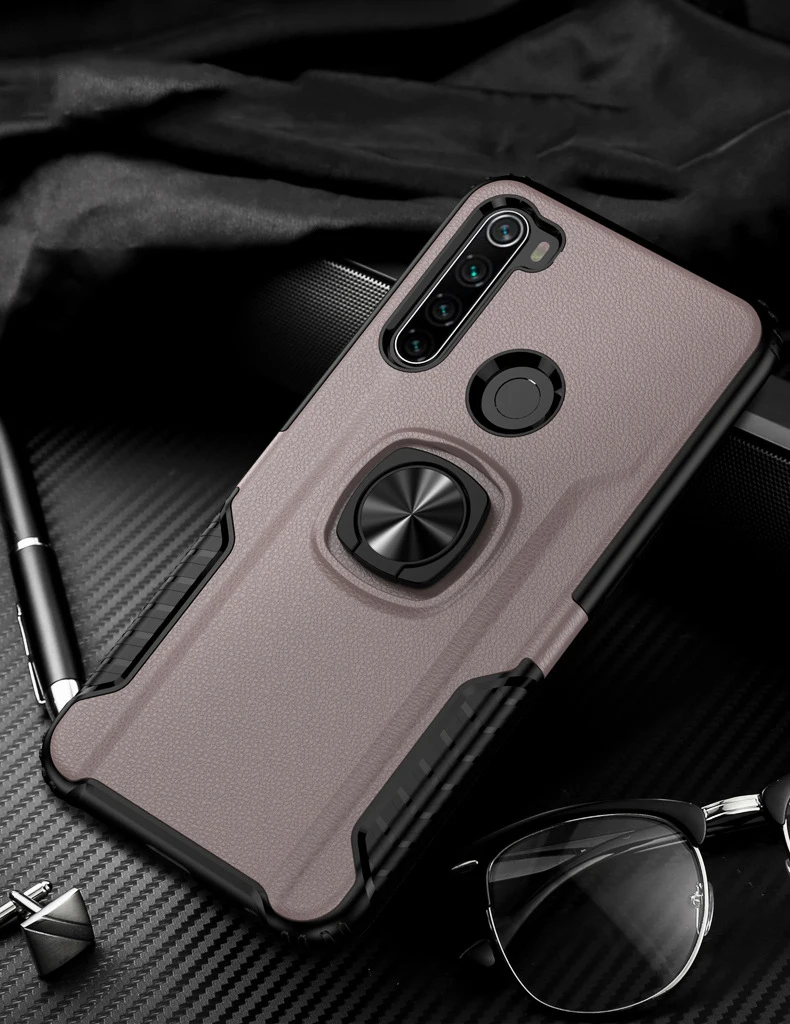 Ikrsses для Xiaomi Redmi Note 8 Pro Чехол автомобильный держатель Магнитный кронштейн Стенд чехол с кольцом для пальца для Redmi Note 7 анти-осенний чехол