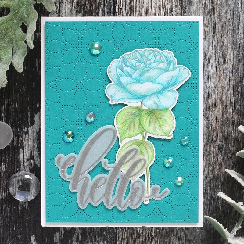 

JC Rubber Stamps and Cutting Dies Scrapbooking Enjoy Hello Flowers Craft Stencil Card Make Album Sheet Decoration Die Cut New