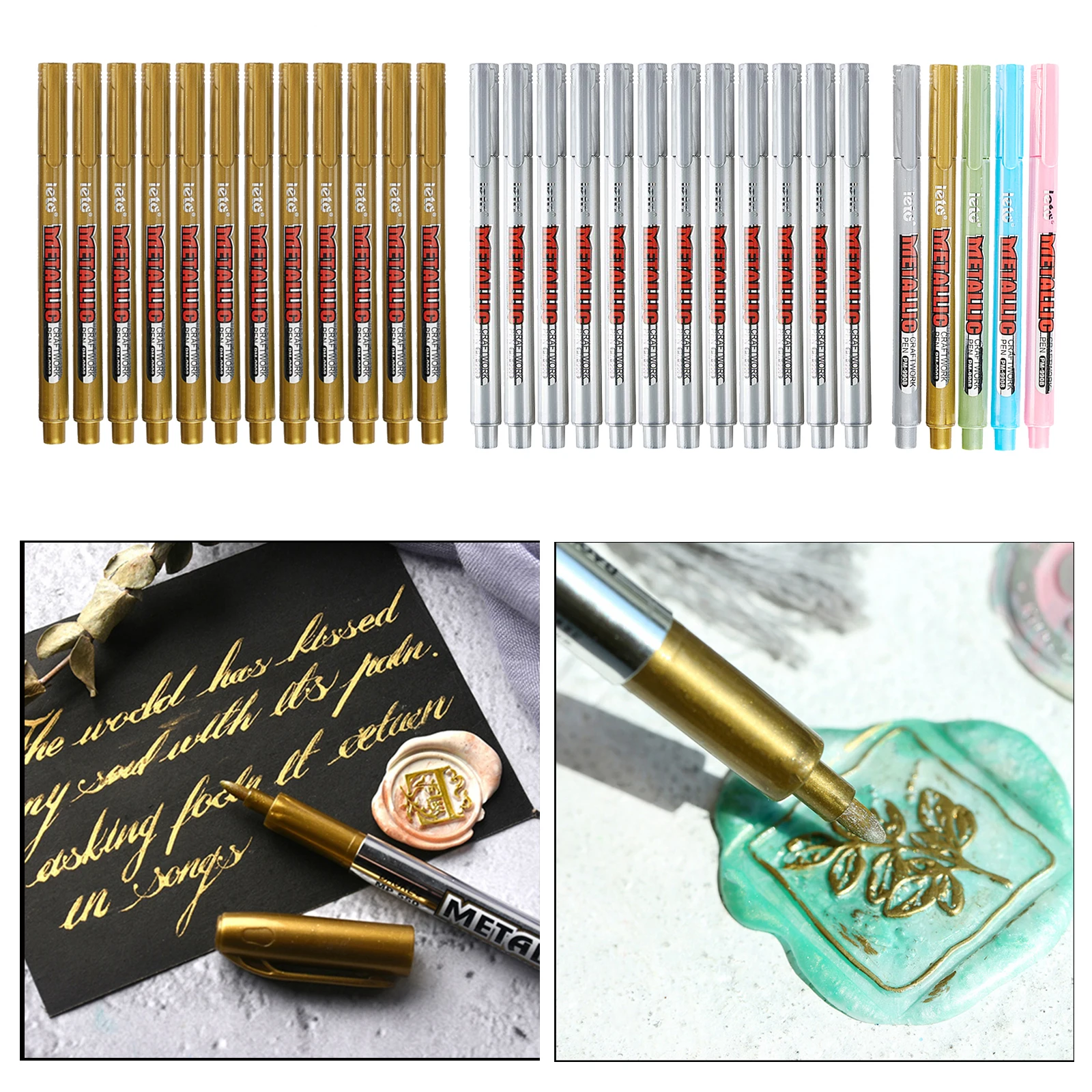 

5/10Pc Permanent Metallic Paint Pen Marker Arts Crafts for DIY Scrapbooking Card