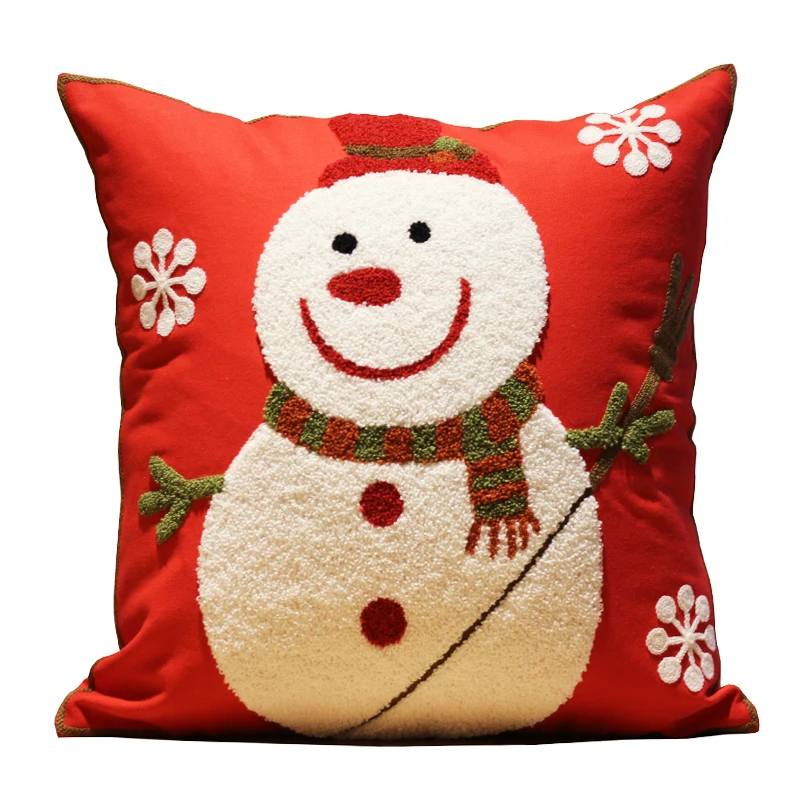 

Embroidery Cute Cartoon American Home Pillow For Bedside Office Cushion Sofa New Year Gift