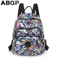 abqp panelled school backpack for girls large capcity travel womens backpack bag multi pockets backpack for women