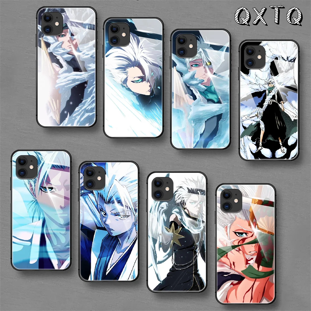 

Bleach Toshiro Anime Tempered Glass Phone Case For IPhone 5 6 7 8 11 12 13 S SE X Xs Xr Plus Pro Max IPhone13 Mini Cover Cell