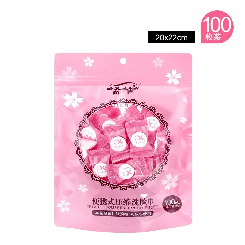 30 шт одноразовый Чистый хлопок сжатый портативный для путешествий полотенце