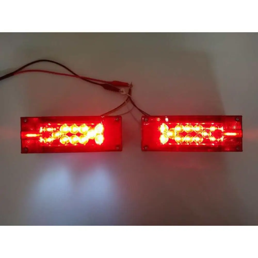 

1Pair Rectangle Shape Tail Stop Light Brake Lights For Truck Trailer