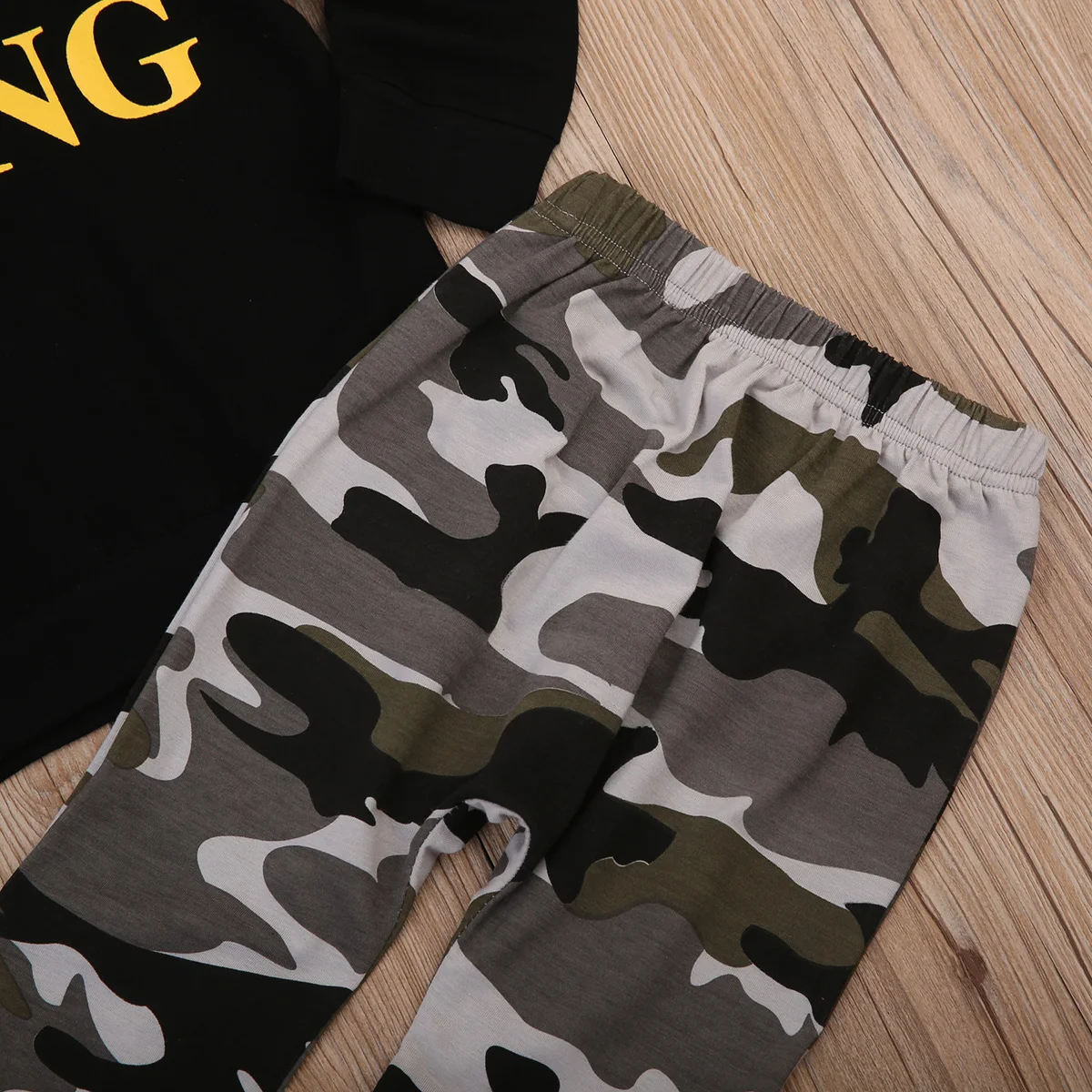 

Baby Boys Clothes Set Letter Sweatshirt Top Camouflage Pants Trousers 1-6Y Toddler Kids Spring Fall Casual Cotton Outfits