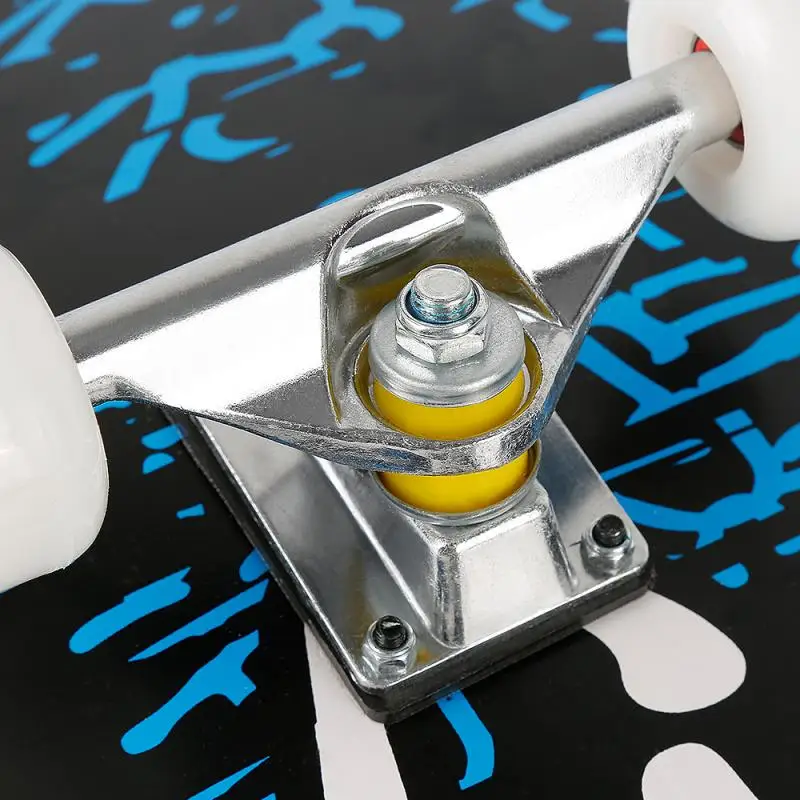 

New Four-wheeled Maple Silent Skateboard With Letter Pattern High Resilience High Wear Resistance Outdoor Sports Equipment