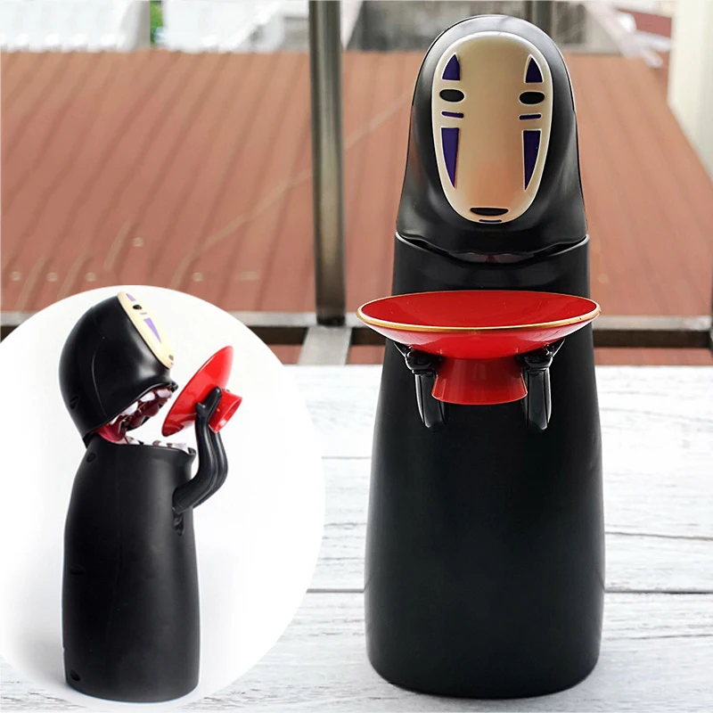 

Electronic Money Box Spirited Away Figurine Kaonashi No-face Man Ghost Figure Piggy Bank Funny Toy Automatic Eaten Coin Box Gift