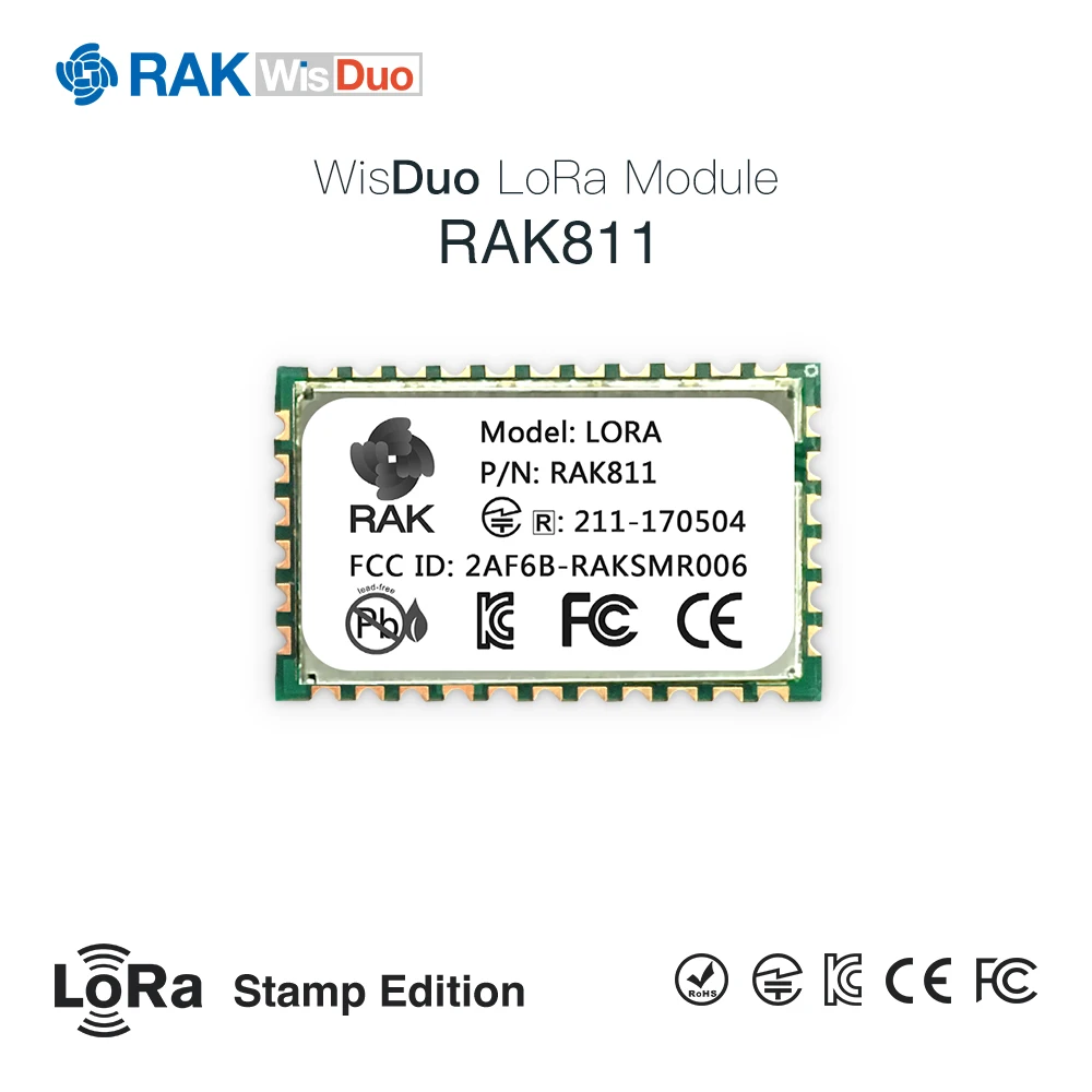 RAK811 LoRa модуль SX1276 Беспроводная связь Спектр распространения 3000 метров поддержка