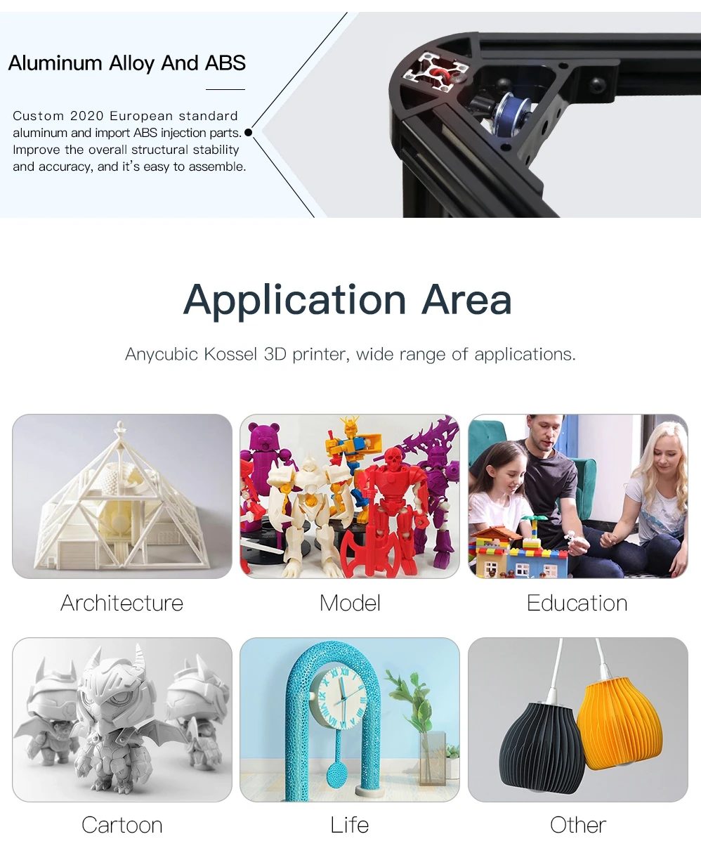 Anycubic 3D принтер коссель печати плюс размер гаджет авто-модуль уровня платформы 3d наборы для принтеров 3 д принтер DIY impresora 3d drucker 3д принтер