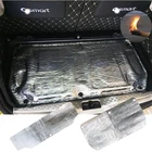 Автомобильный звукоизоляционный коврик, Теплоизоляционный шумоизоляционный коврик для Smart 451 453 fortwo forfour, алюминиевая пена, стикер