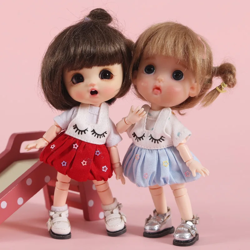 Новинка OB BJD Милая юбка/футболка платье кукла одежда для ob11 obitsu11 molly 1/12 bjd