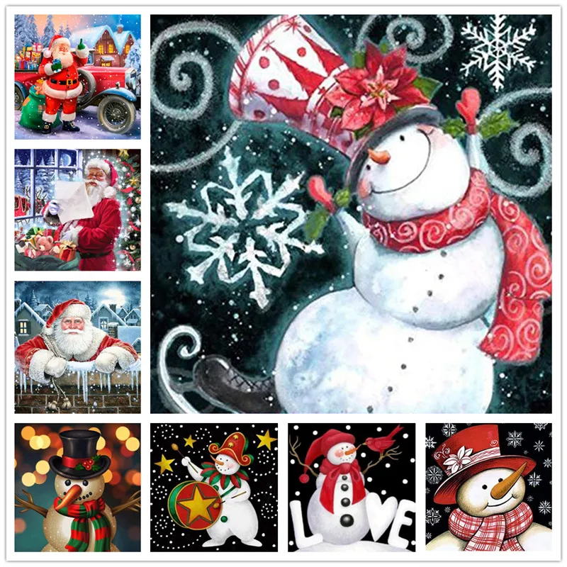 Алмазная мозаика снеговик алмазная картина сделай сам Мультяшные