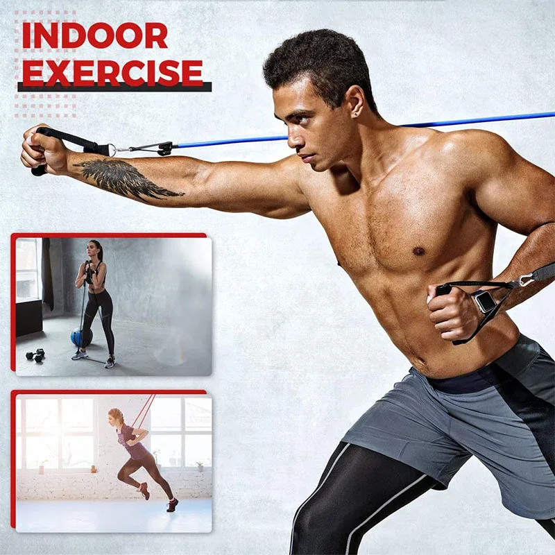 Латексные Эспандеры 11 шт./компл. тренировочные трубы для йоги резиновые