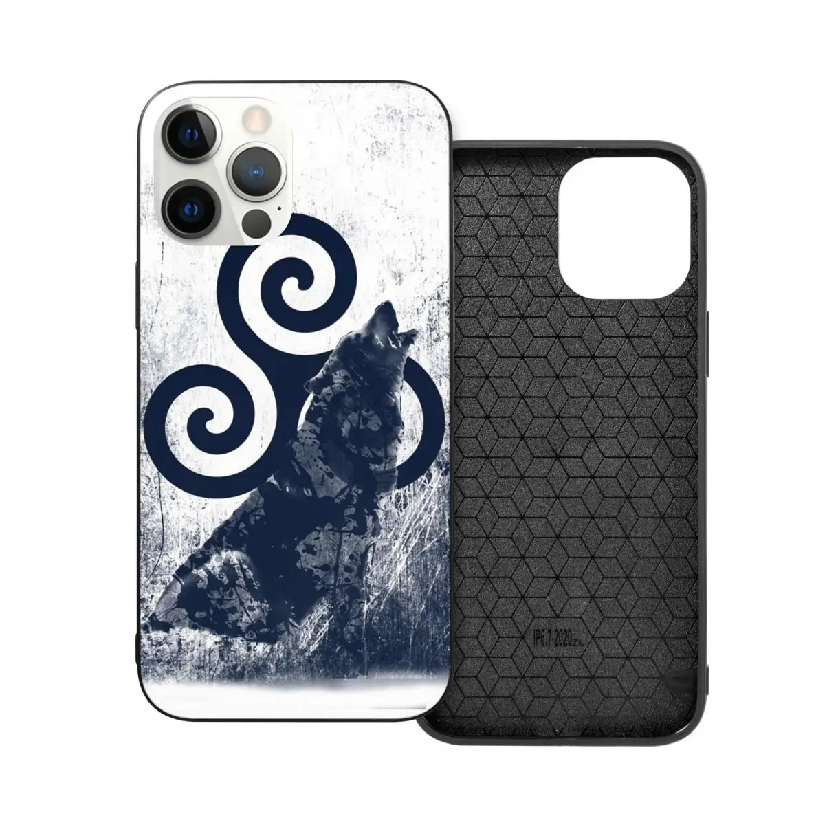 

Чехол Triskele и Wolf PC Glass TPU для телефона iPhone 12 11 Xs Xr X Pro Max Mini 7 8 Se2 Plus 6 6S