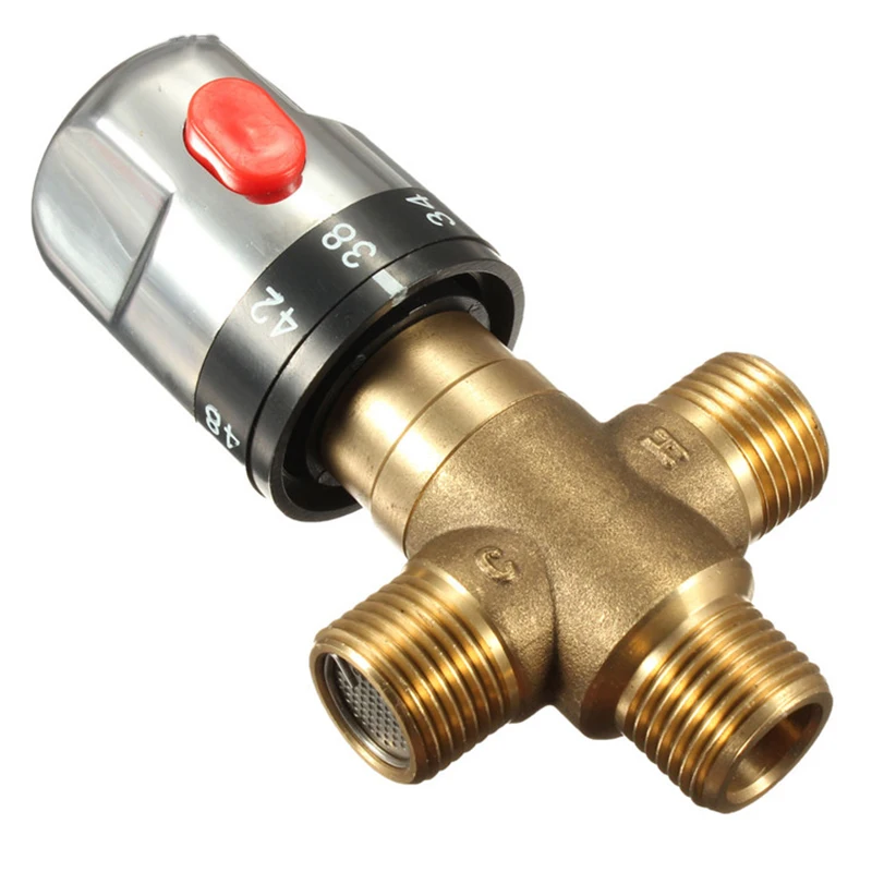 Pipe Thermostat Faucet Thermostatic Mixing Valve Bathroom Water Temperature Control Cartridges Solar Heater Thermos |