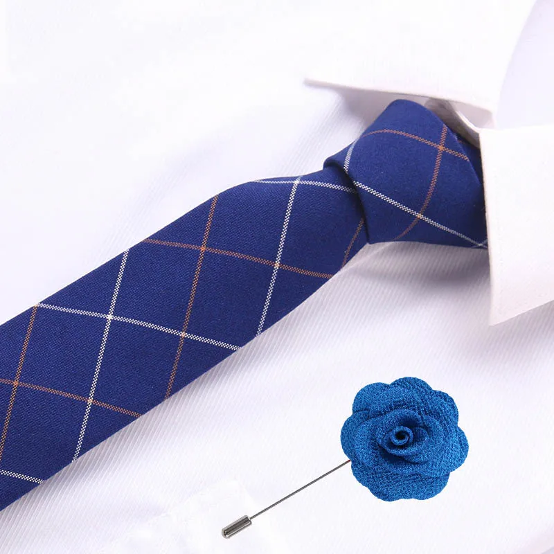 Модный мужской галстук 6 5 см галстуки высокого качества Галстуки синий в клетку