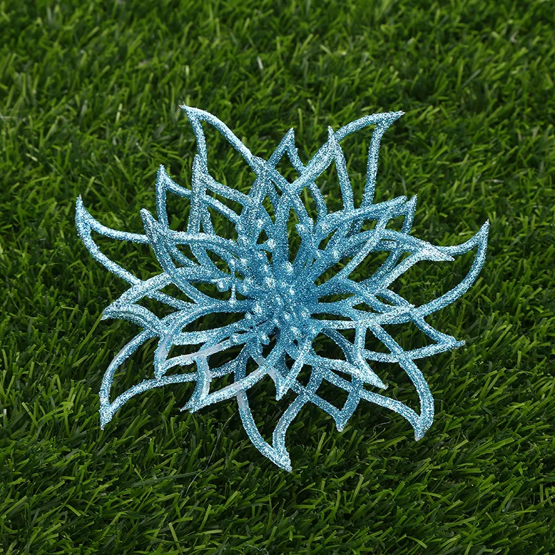 Блестящие искусственные цветы Рождественское украшение на елку свадебное