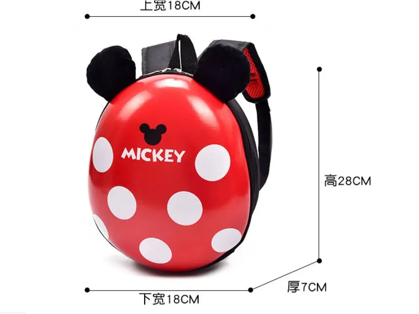 Детский мультяшный рюкзак из жесткого материала Disney Микки и Минни милый школьный