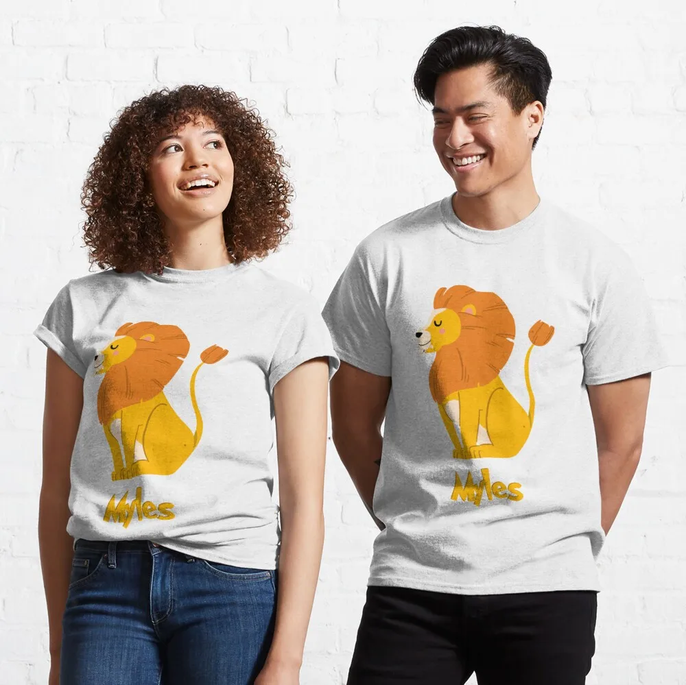 

Tops T Shirt Women Myles Lion Baby Boy Wild Animal Name Classic T-Shirt